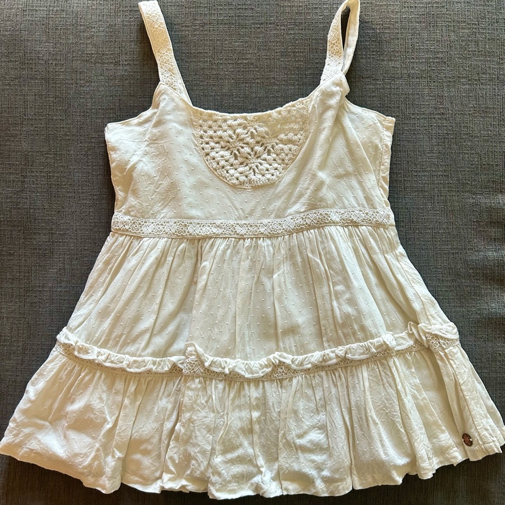 Matilda Jane Cream Sleeveless Square Neck Tank Top